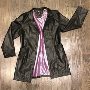 Y EXCHANGE Faux Leather Jacket
